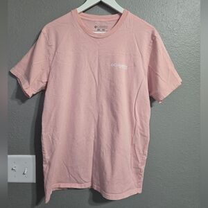 Columbia Pink Performance Fishing Gear Tshirt Size Large